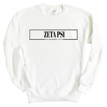 Load image into Gallery viewer, Zeta Psi Sweatshirt - Zete Fraternal Block Crewneck Sweatshirt - Kite and Crest