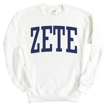 Load image into Gallery viewer, Zeta Psi Sweatshirt - Zete Intrinsic Lettered Crewneck Sweatshirt - Kite and Crest