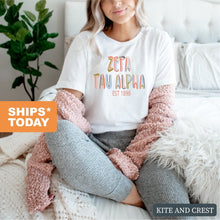 Load image into Gallery viewer, Zeta Tau Alpha T-shirt - Zeta Cooper Tee - Kite and Crest