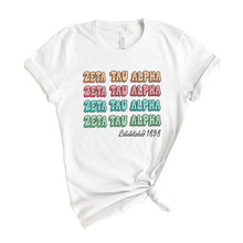 Load image into Gallery viewer, Zeta Tau Alpha T-shirt - Zeta Stencil Tee - Kite and Crest