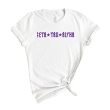 Load image into Gallery viewer, Zeta Tau Alpha T-Shirt | Zeta (ZTA) Rock Star Shirt | Zeta Tau Alpha Sorority Gift Idea - Kite and Crest