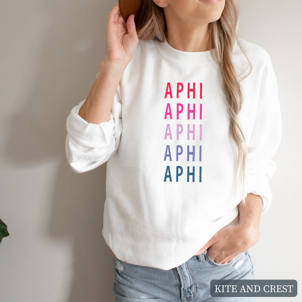 Sweatshirt - Bright and Stacked Crewneck Sweatshirt