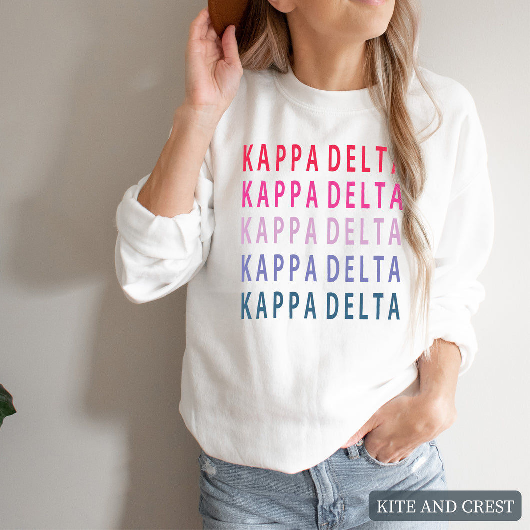 Sweatshirt - Bright and Stacked Crewneck Sweatshirt