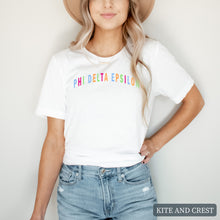 Load image into Gallery viewer, a Greek Rainbow Comfort Colors T-Shirt
