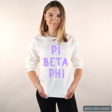 Load image into Gallery viewer, Sweatshirt - Purple Bubble Letters Crewneck Sweatshirt
