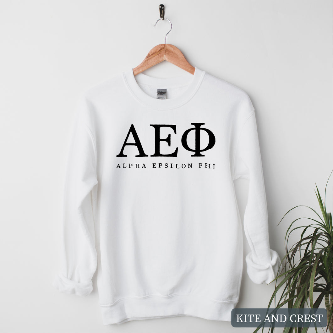 Block Letter Sorority Crewneck Sweatshirt