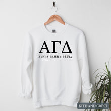 Load image into Gallery viewer, Block Letter Sorority Crewneck Sweatshirt
