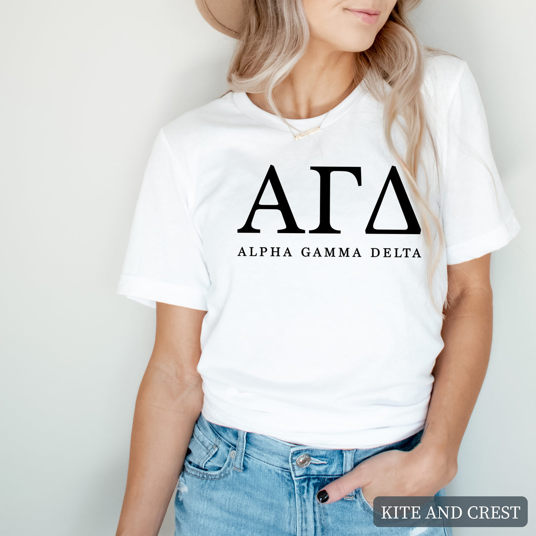 Block Letter Sorority T-Shirt