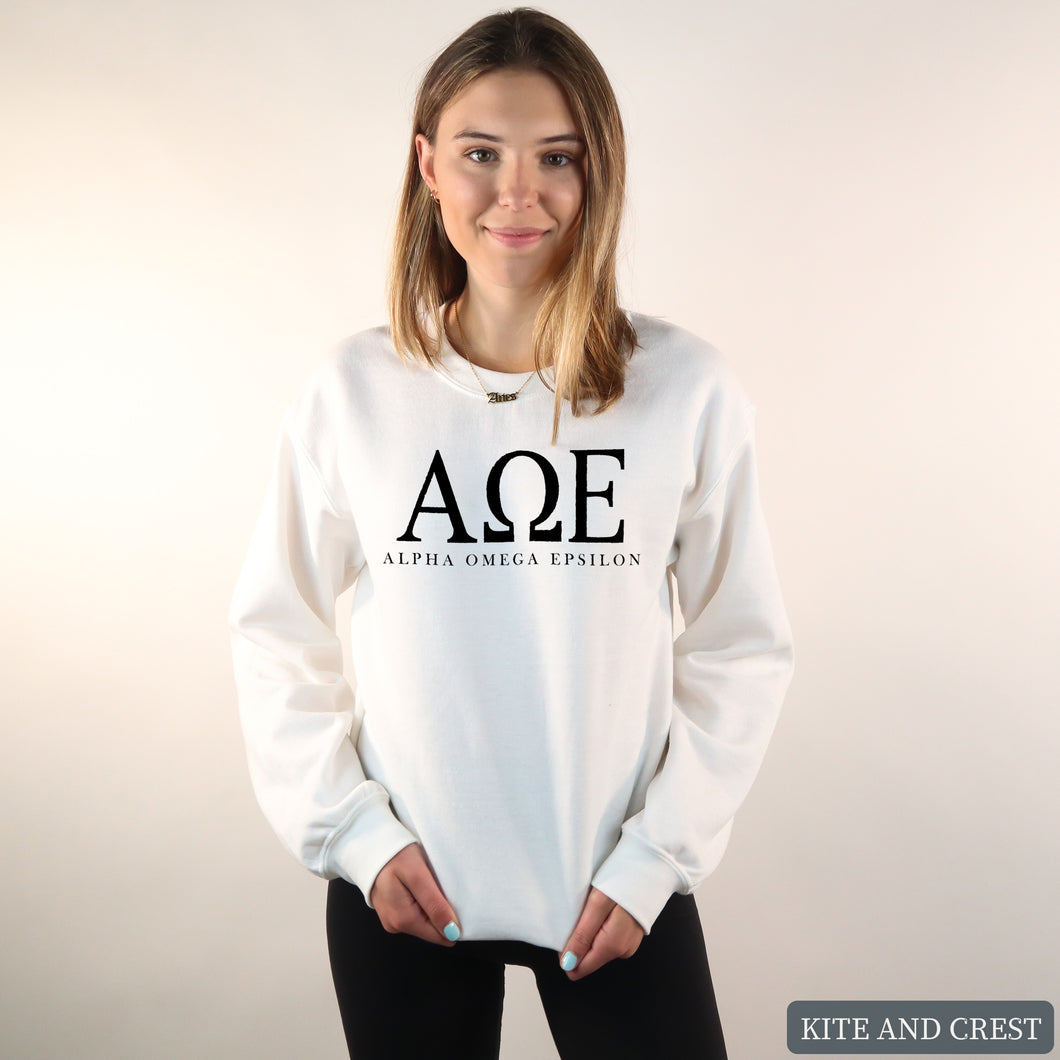 Block Letter Crewneck Sweatshirt