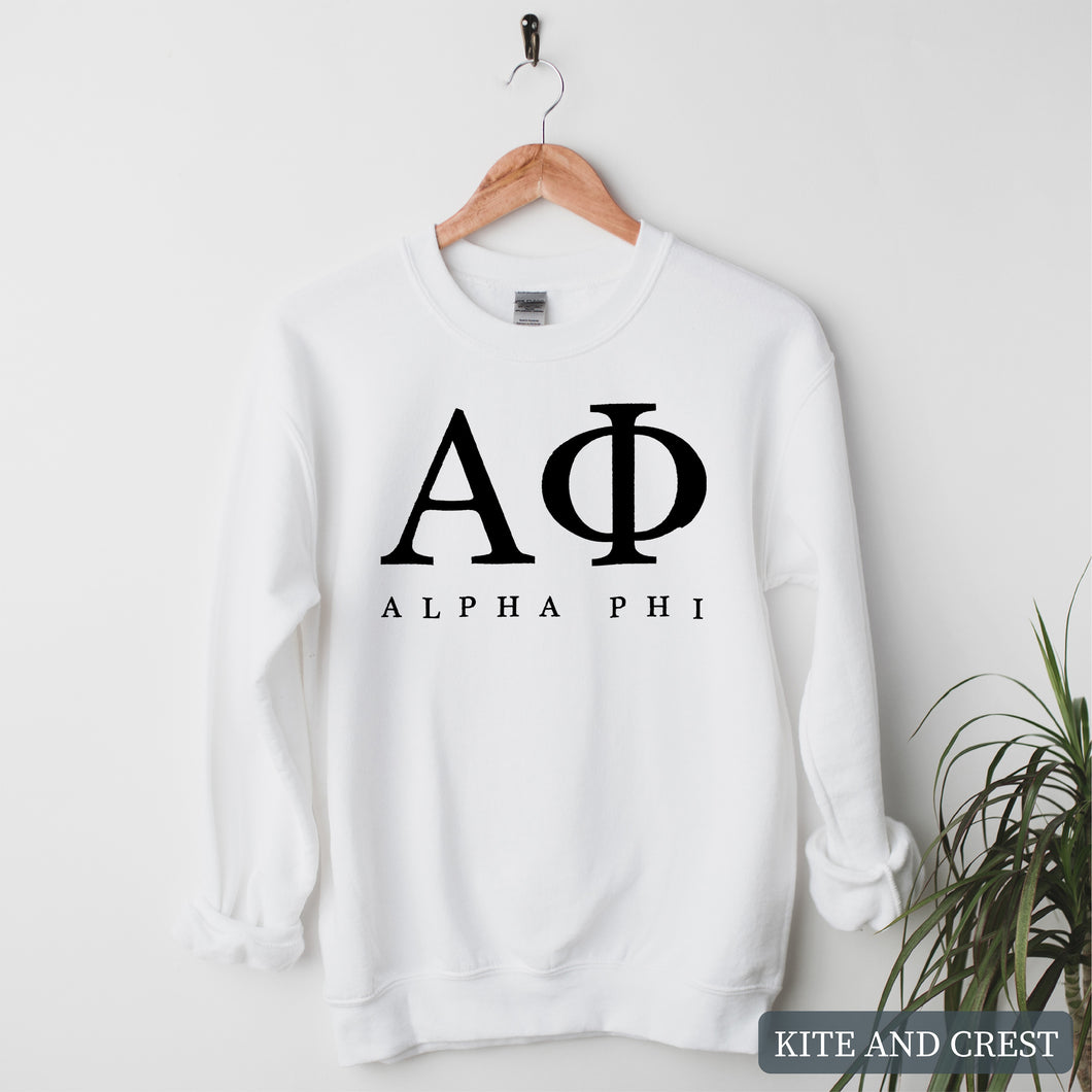 Block Letter Sorority Crewneck Sweatshirt