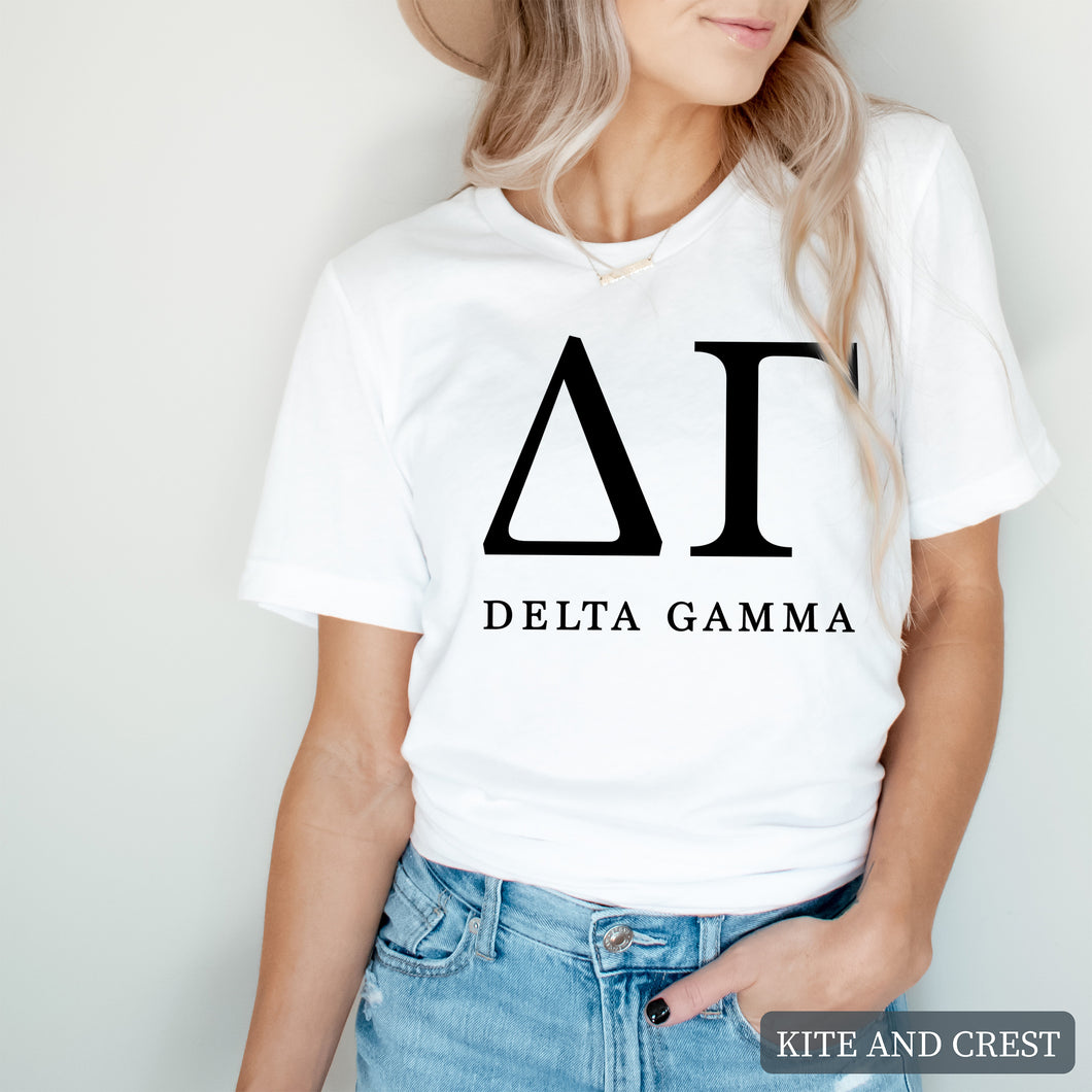 Block Letter Sorority T-Shirt