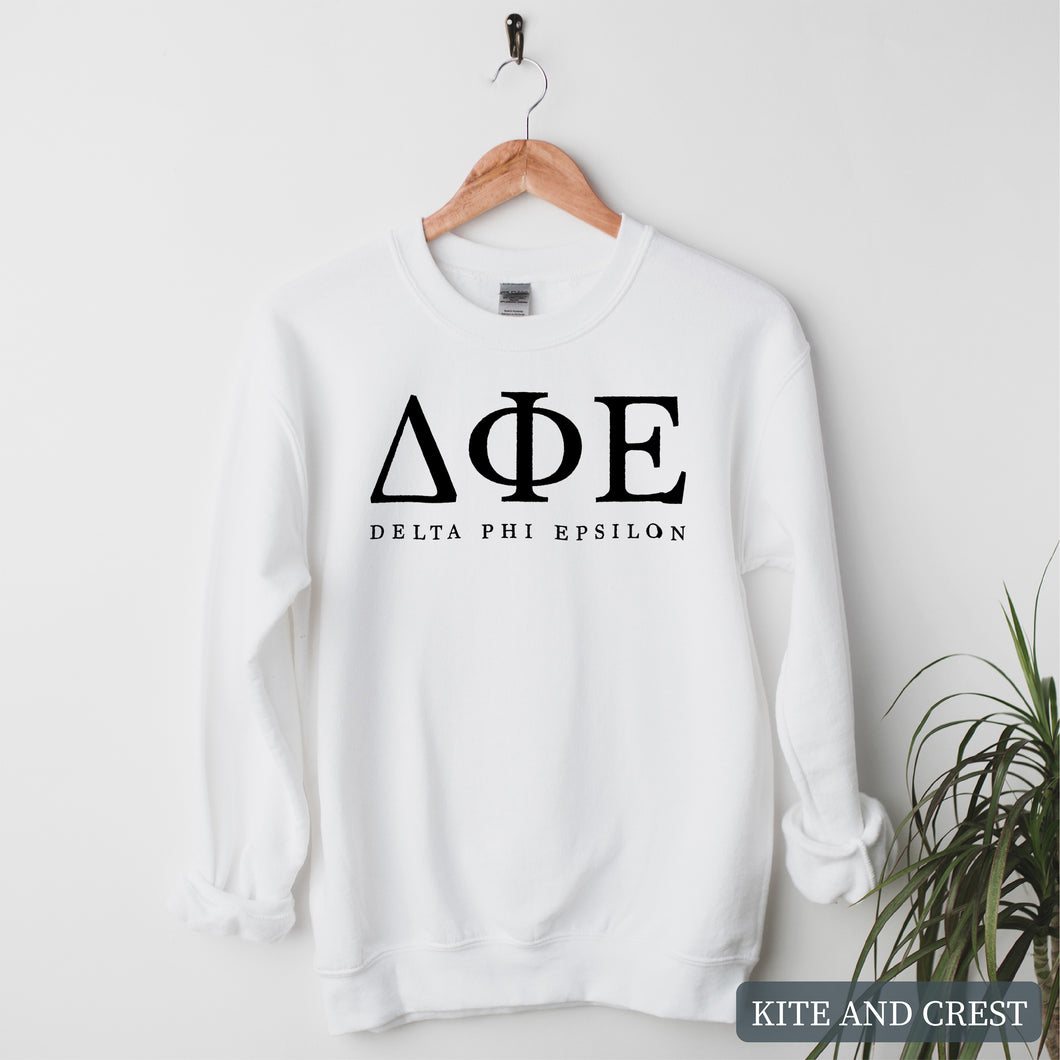 Block Letter Sorority Crewneck Sweatshirt