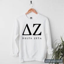 Load image into Gallery viewer, Block Letter Sorority Crewneck Sweatshirt
