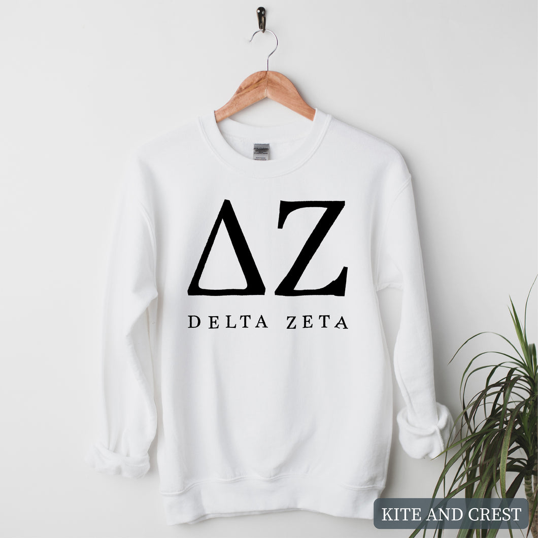 Block Letter Sorority Crewneck Sweatshirt