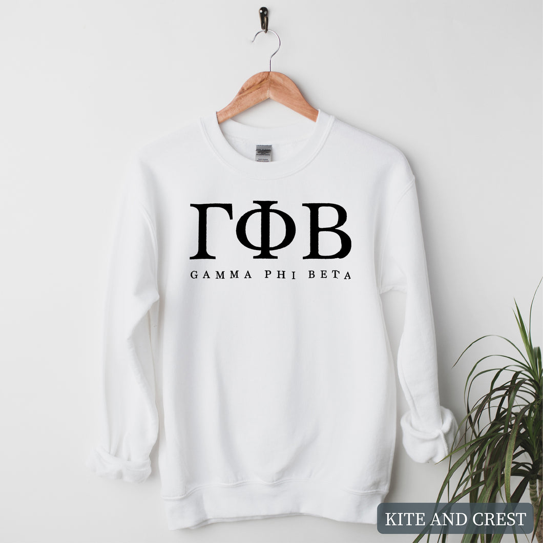 Block Letter Sorority Crewneck Sweatshirt