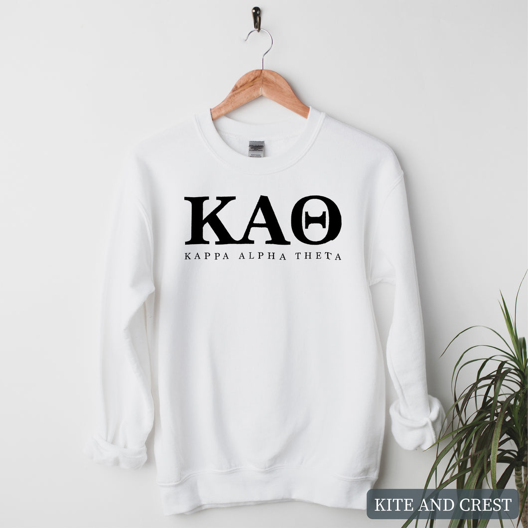 Block Letter Sorority Crewneck Sweatshirt