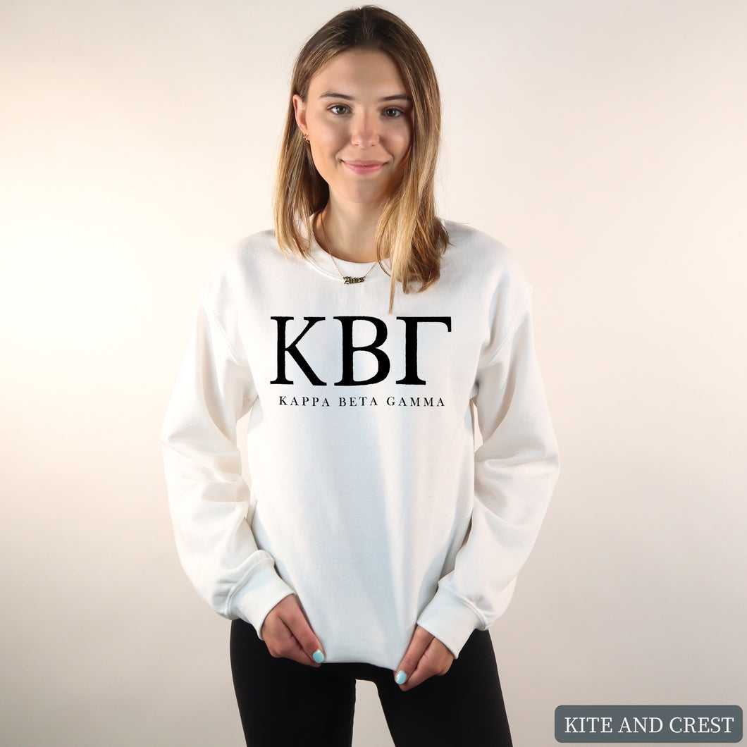 Block Letter Crewneck Sweatshirt