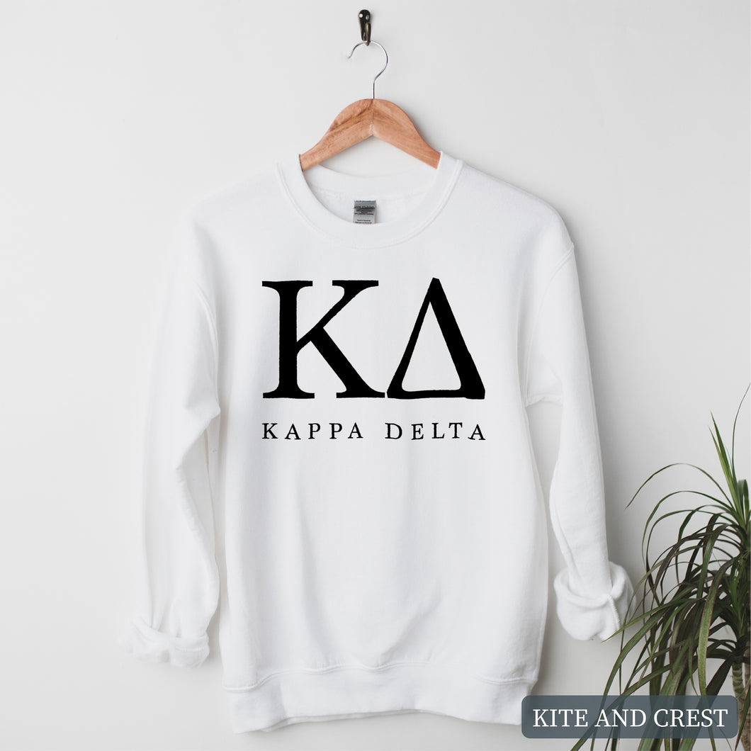 Block Letter Sorority Crewneck Sweatshirt