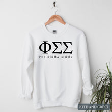 Load image into Gallery viewer, Block Letter Sorority Crewneck Sweatshirt
