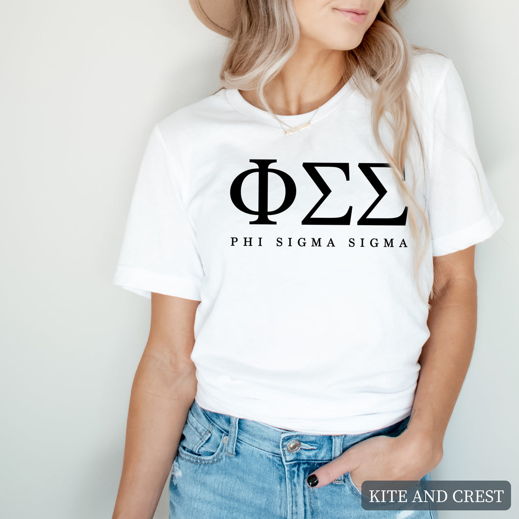 Block Letter Sorority T-Shirt Shirt Tee