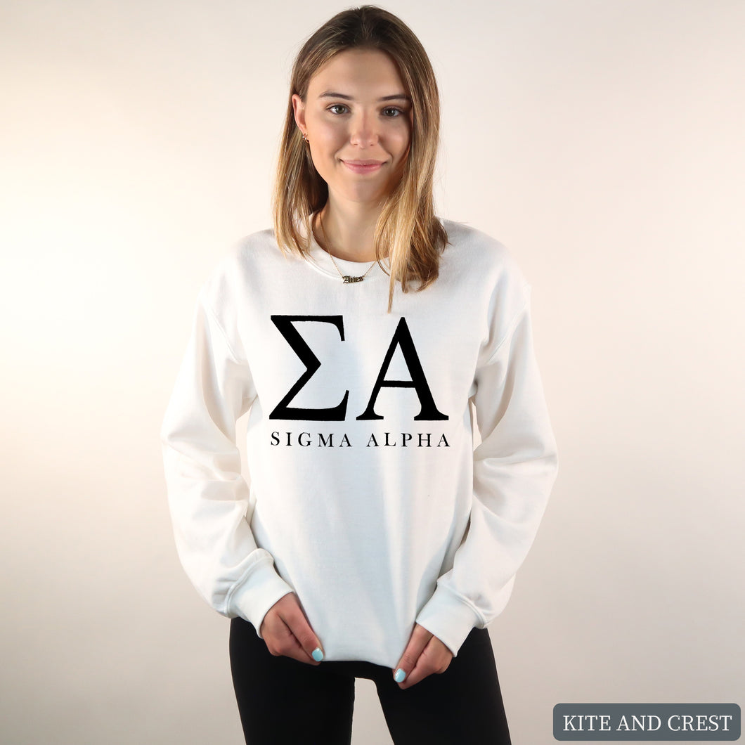 Block Letter Crewneck Sweatshirt