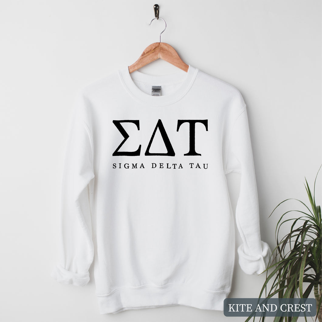 Block Letter Sorority Crewneck Sweatshirt