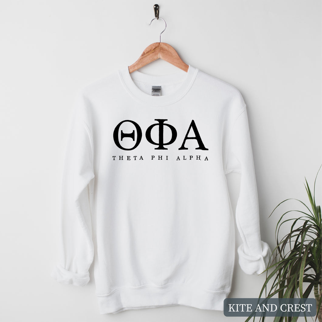 Block Letter Sorority Crewneck Sweatshirt