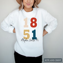 Load image into Gallery viewer, Sweatshirt | Colorful Year Crewneck Sweatshirt | Sorority Gift Idea
