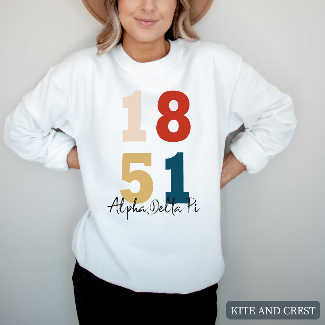 Sweatshirt | Colorful Year Crewneck Sweatshirt | Sorority Gift Idea