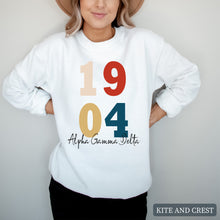 Load image into Gallery viewer, Sweatshirt | Colorful Year Crewneck Sweatshirt | Sorority Gift Idea
