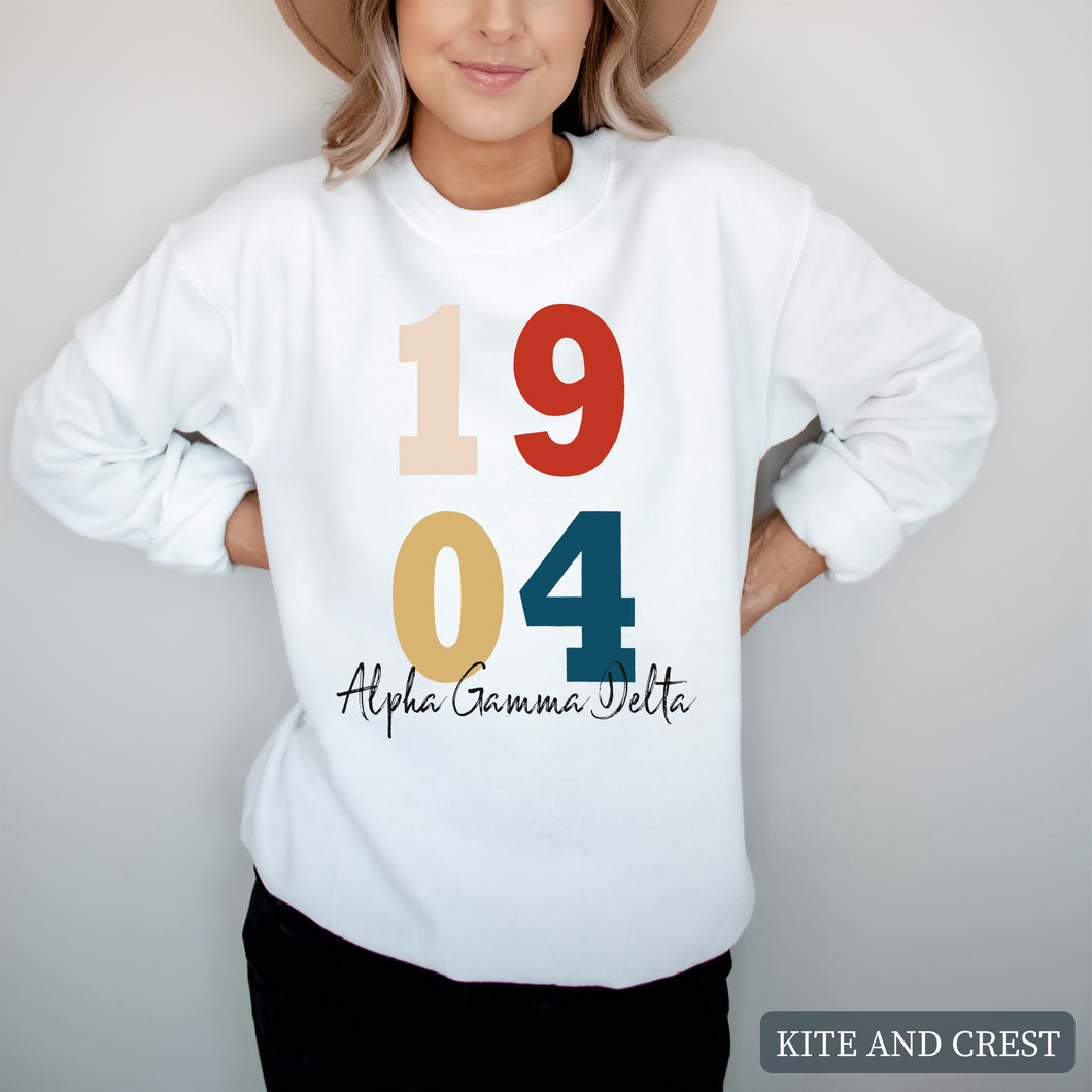 Sweatshirt | Colorful Year Crewneck Sweatshirt | Sorority Gift Idea