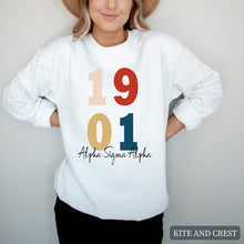 Load image into Gallery viewer, Sweatshirt | Colorful Year Crewneck Sweatshirt | Sorority Gift Idea
