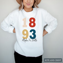 Load image into Gallery viewer, Sweatshirt | Colorful Year Crewneck Sweatshirt | Sorority Gift Idea
