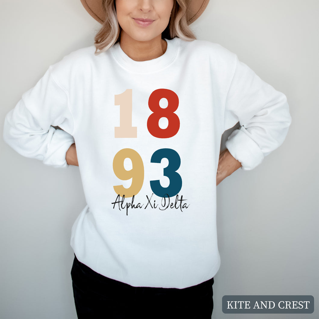 Sweatshirt | Colorful Year Crewneck Sweatshirt | Sorority Gift Idea