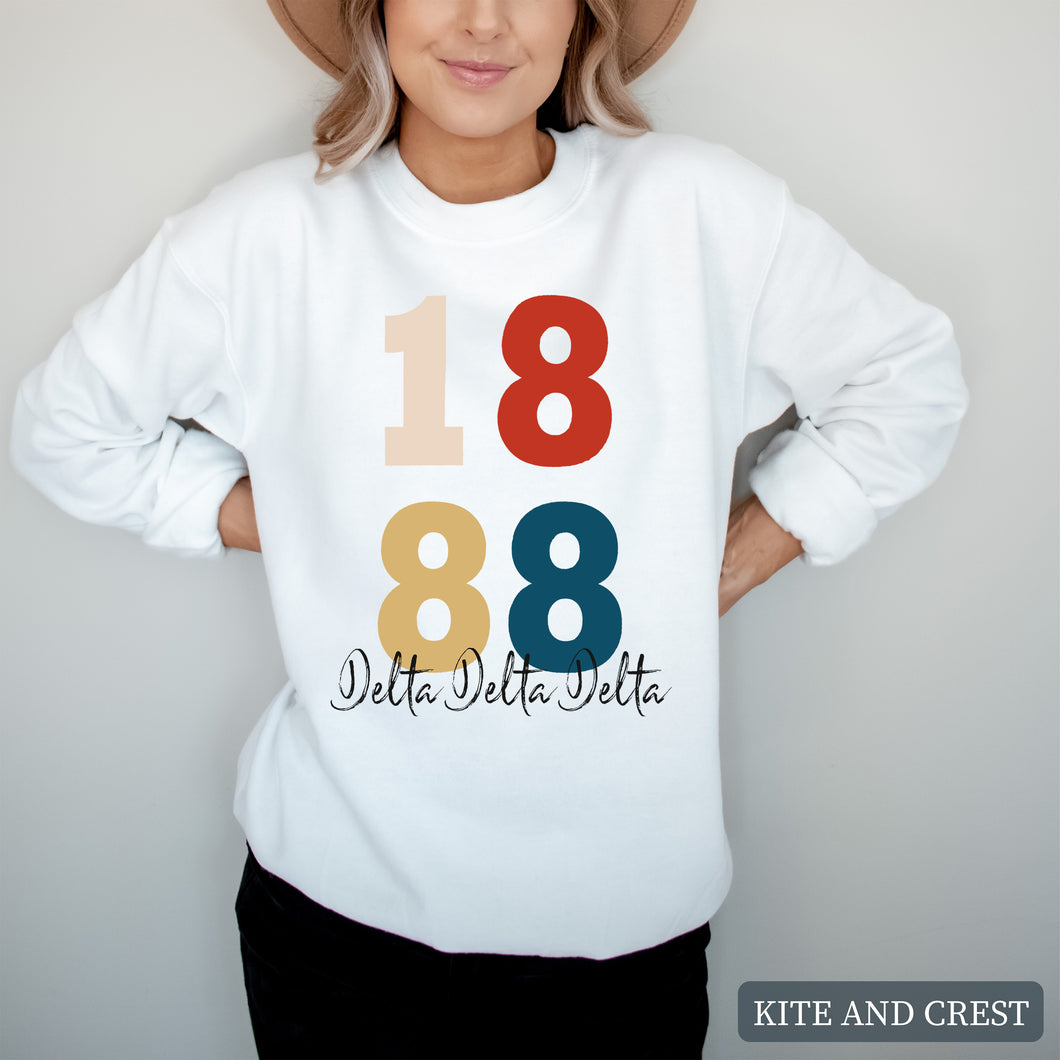 Sweatshirt | Colorful Year Crewneck Sweatshirt | Sorority Gift Idea