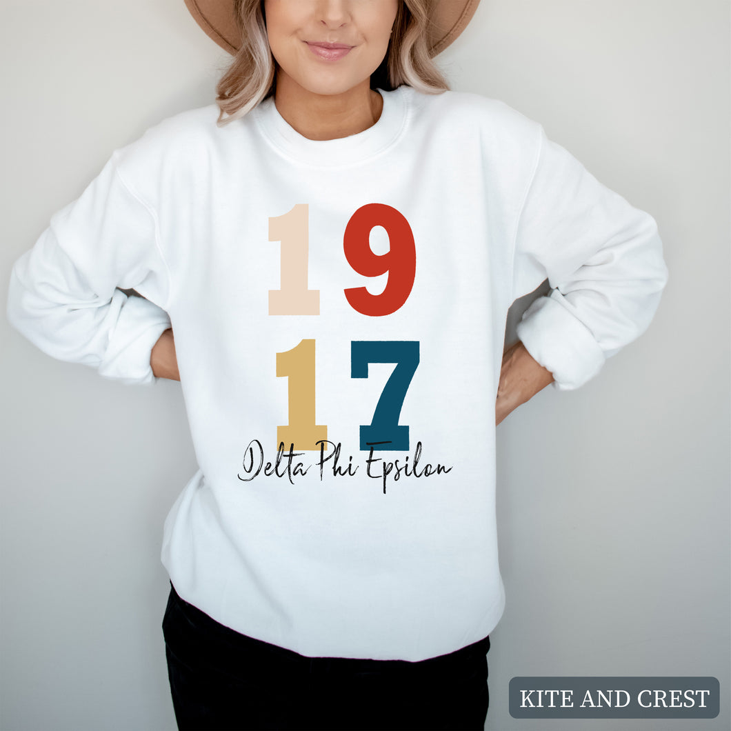 Sweatshirt | Colorful Year Crewneck Sweatshirt | Sorority Gift Idea