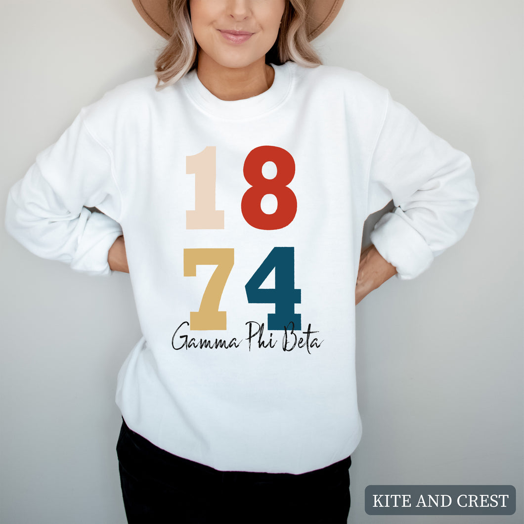 Sweatshirt | Colorful Year Crewneck Sweatshirt | Sorority Gift Idea