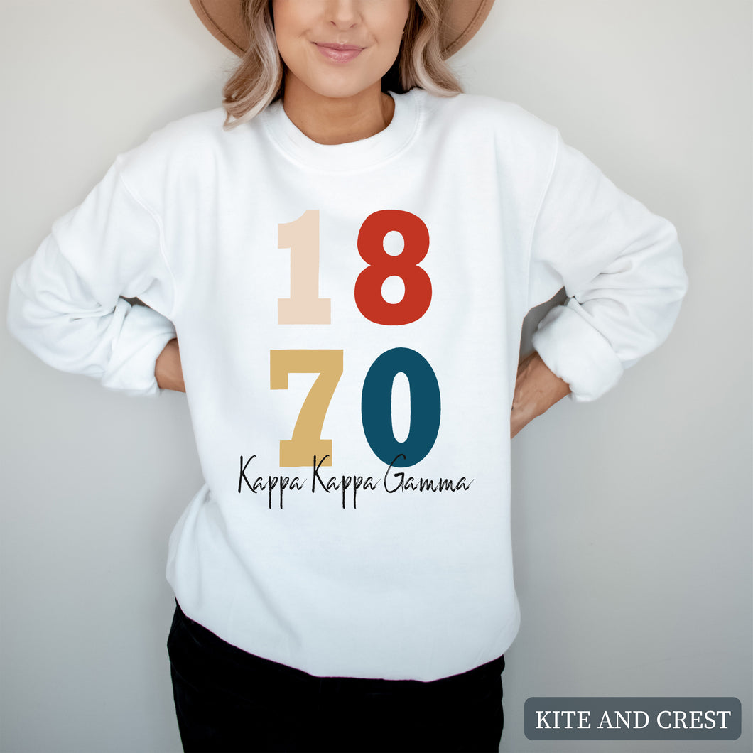 Sweatshirt | Colorful Year Crewneck Sweatshirt | Sorority Gift Idea