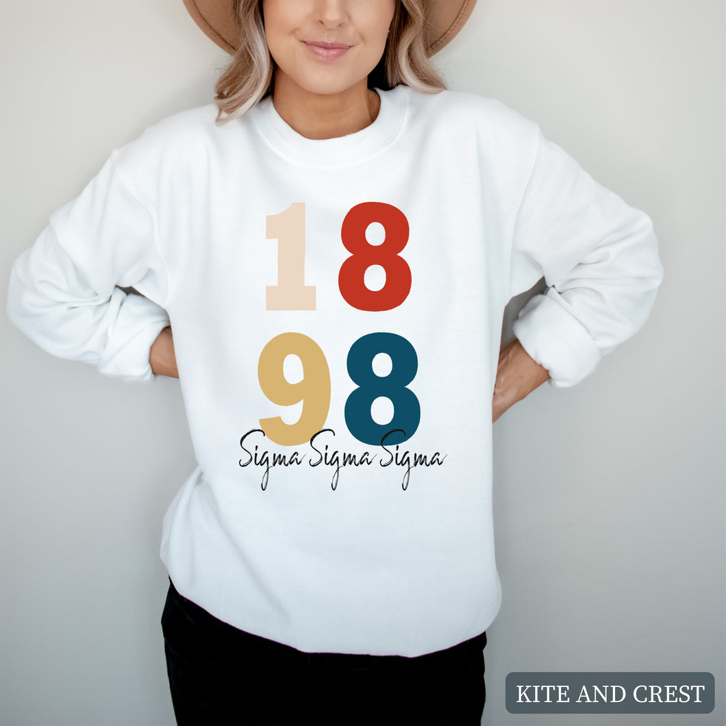 Sweatshirt | Colorful Year Crewneck Sweatshirt | Sorority Gift Idea