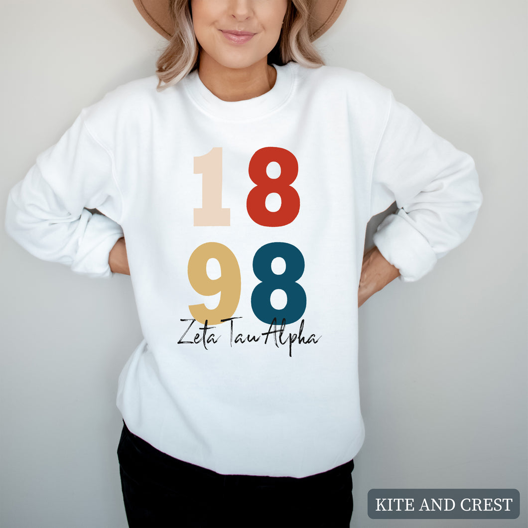 Sweatshirt | Colorful Year Crewneck Sweatshirt | Sorority Gift Idea