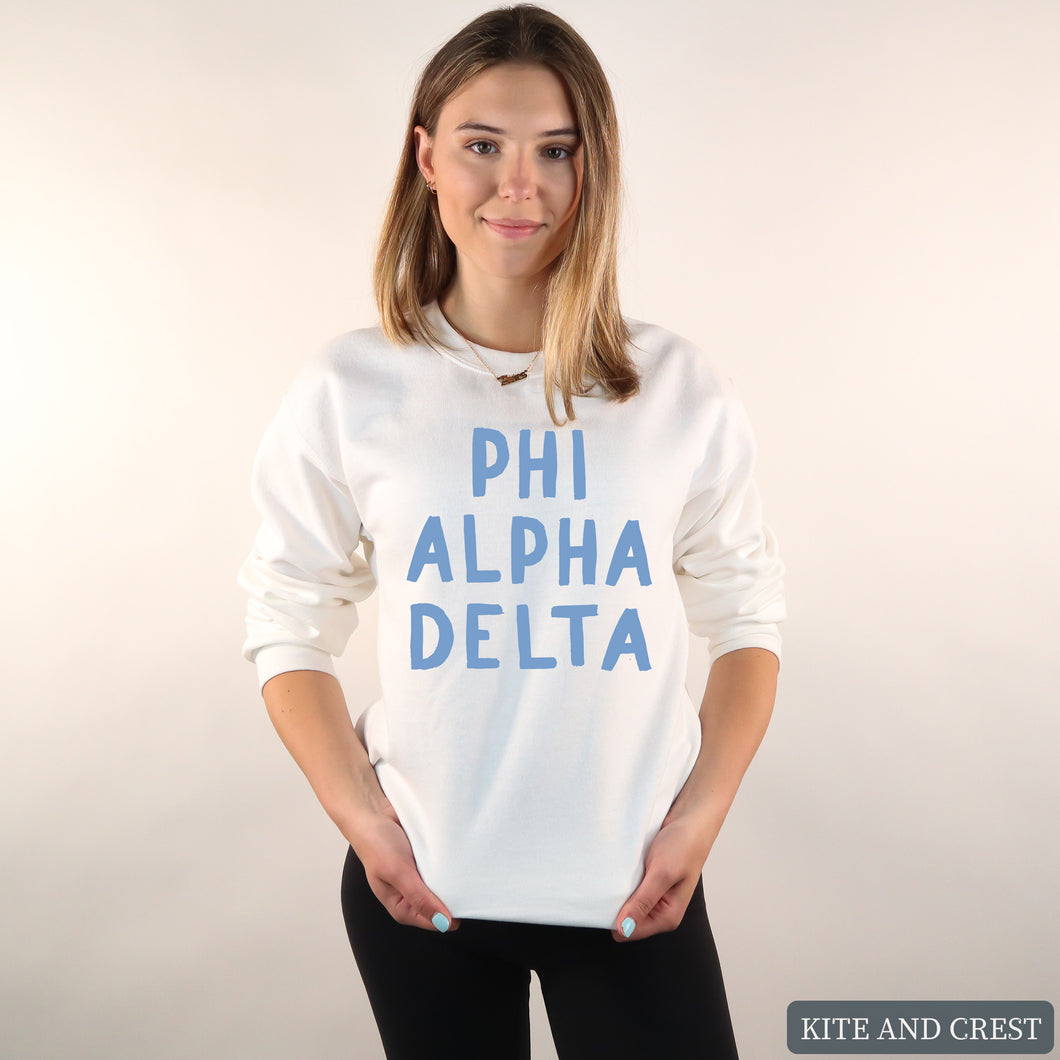 Blue Cotton Candy Sweatshirt - Fraternity Crewneck Sweatshirt