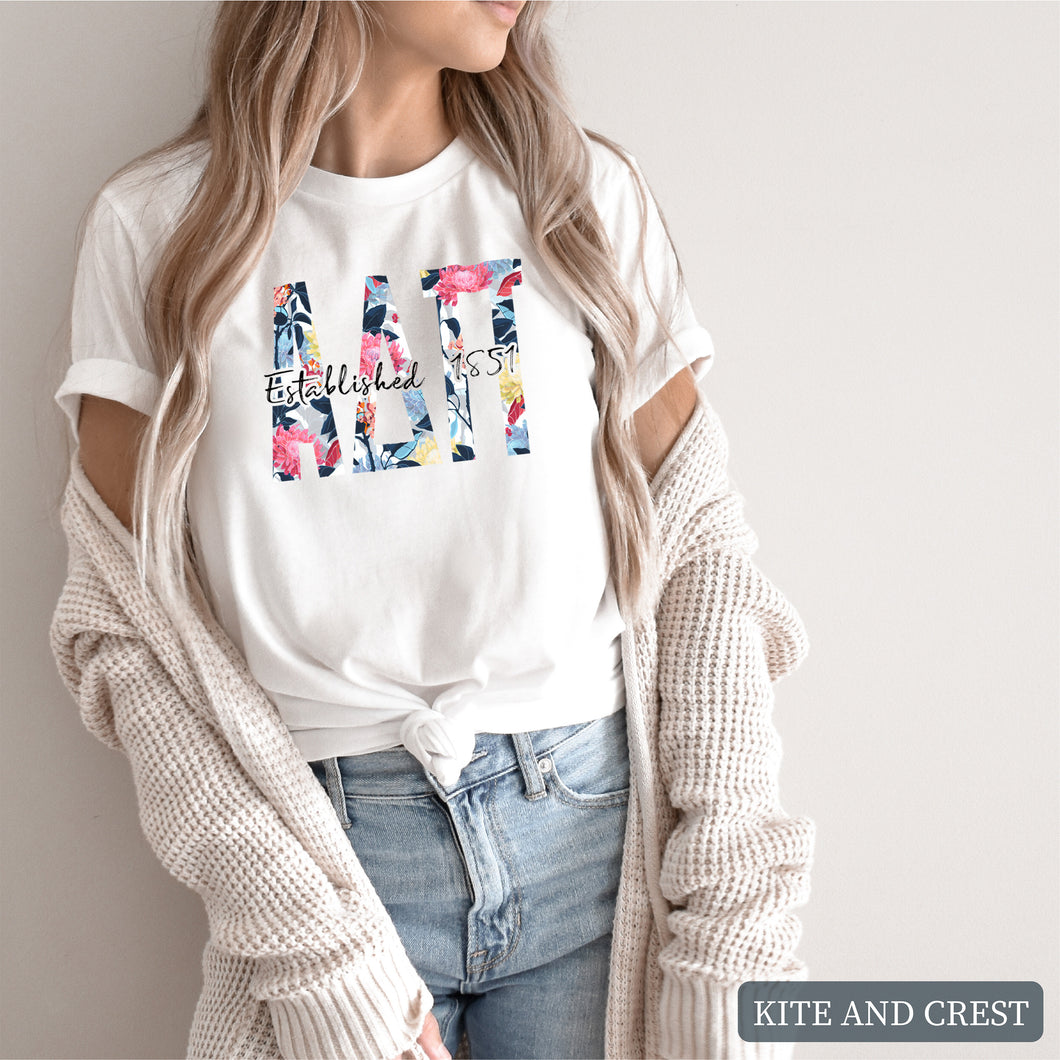 Floral Block Sorority T-Shirt