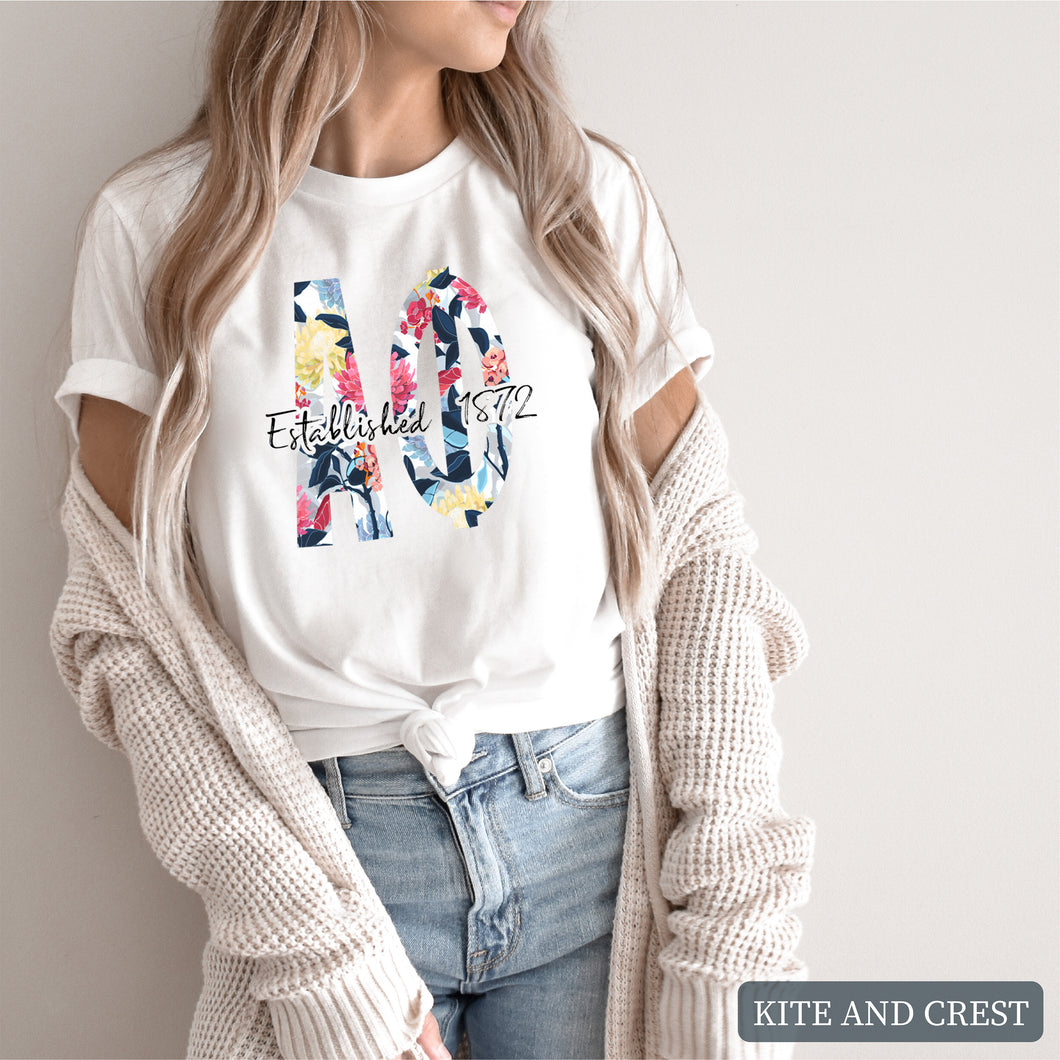 Floral Block Sorority T-Shirt