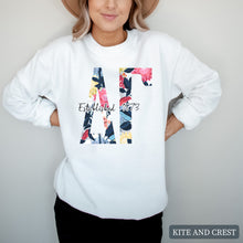 Load image into Gallery viewer, Floral Block Sorority Crewneck Sweatshirt
