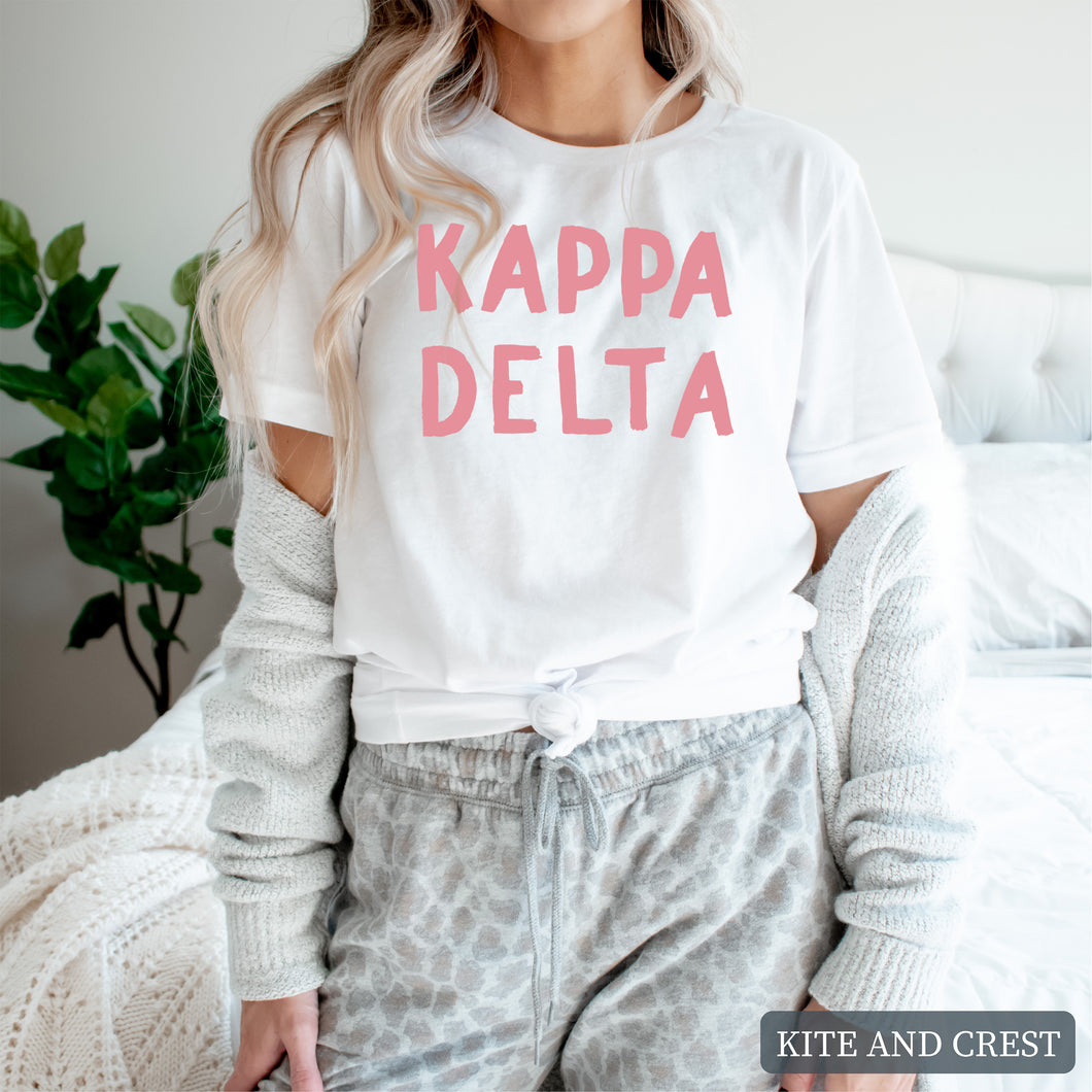 T-Shirt |pinkBubble Letters Shirt | Sorority Gift Idea