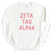 Load image into Gallery viewer, Sweatshirt |pinkBubble Letters Crewneck Sweatshirt | Sorority Gift Idea
