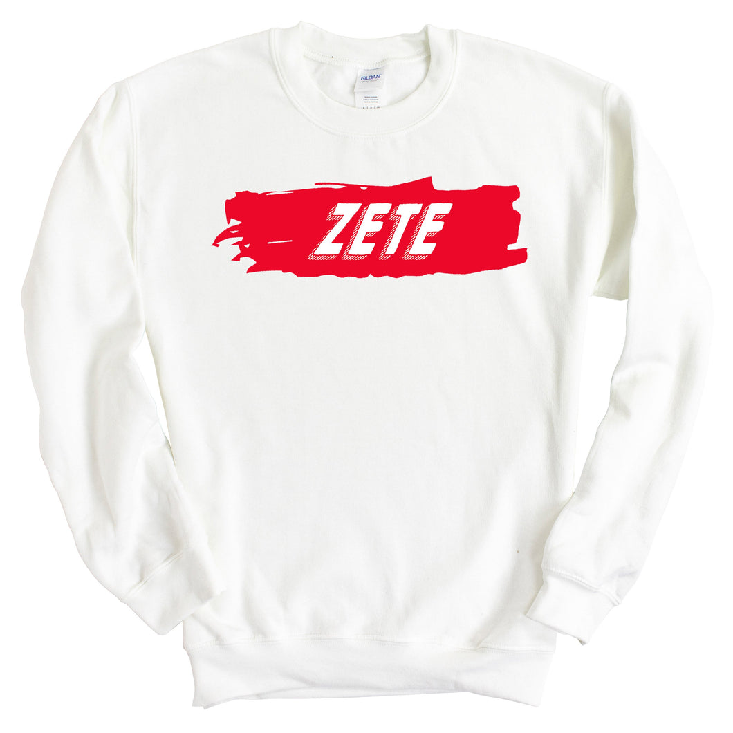 Sweatshirt - Red Slash Crewneck Sweatshirt