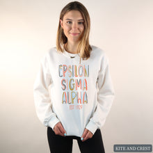 Load image into Gallery viewer, Pastel Stencil Sweatshirt - Fraternity Crewneck Sweatshirt
