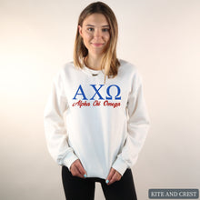 Load image into Gallery viewer, Sweatshirt | Red and Blue Crewneck Sweatshirt | Sorority Gift Idea
