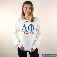 Load image into Gallery viewer, Sweatshirt | Red and Blue Crewneck Sweatshirt | Sorority Gift Idea
